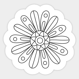 Pattern Bloom - Mandala Flower Art Sticker